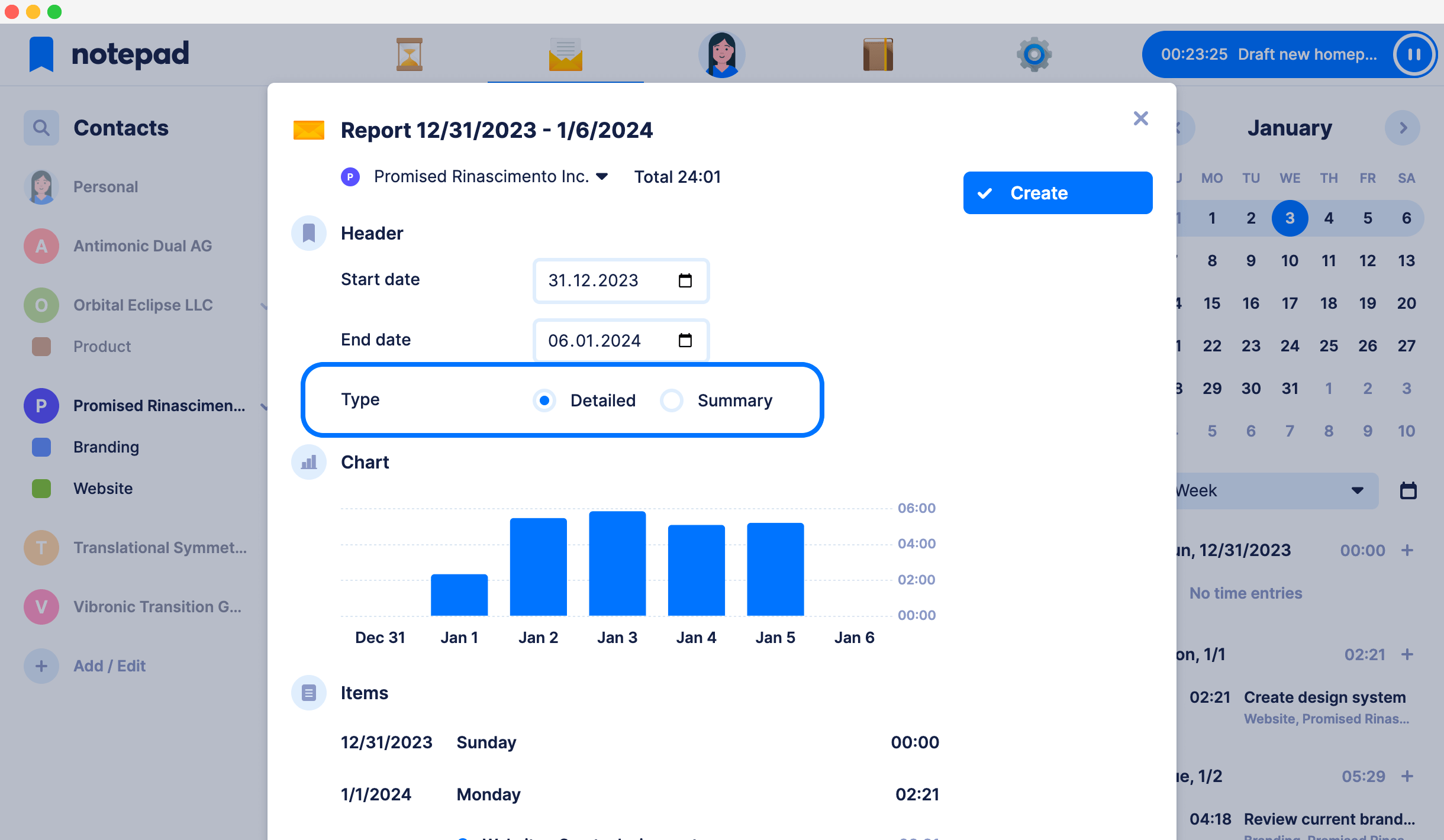 Choose between report types for specific needs