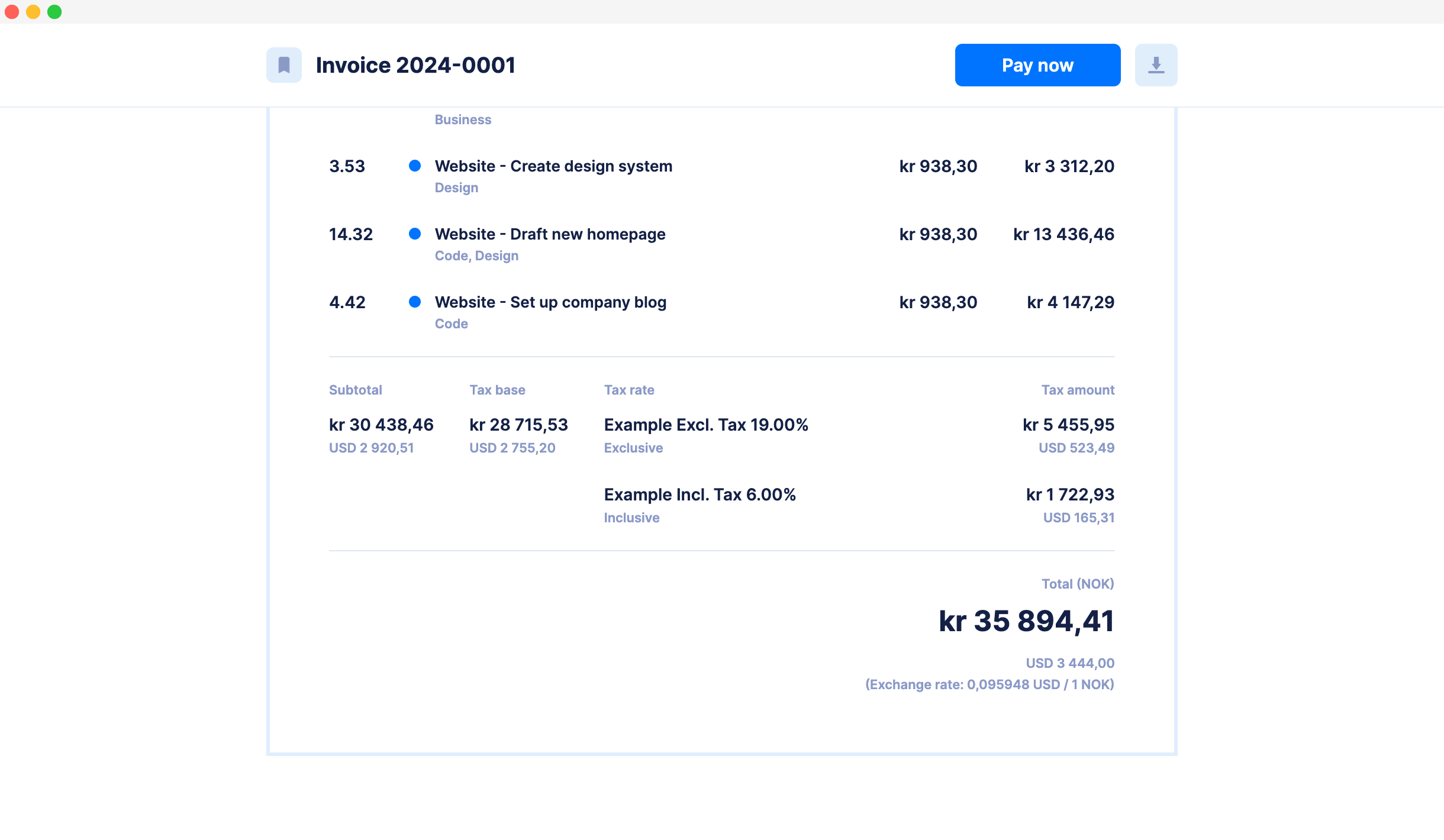 Contact specific formatting for currencies and dates