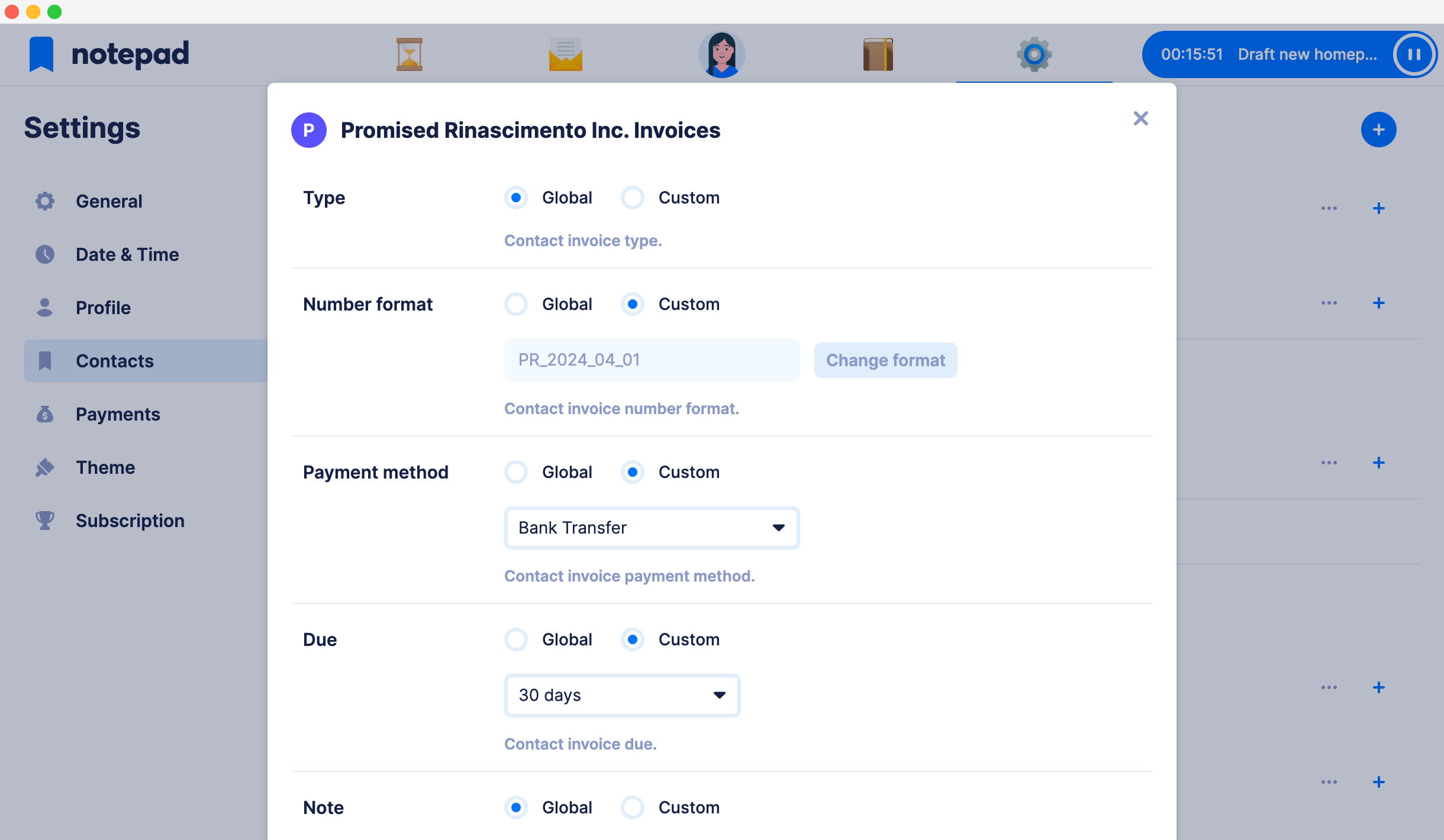 Fine-tune contact management with contact-specific settings